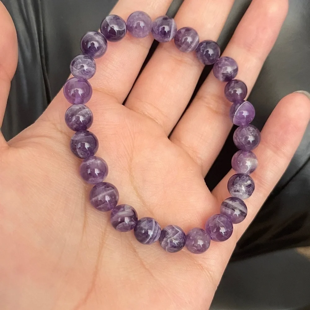 Amethyst beaded bracelet